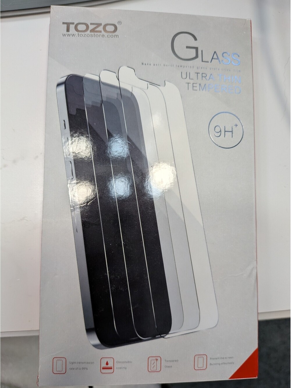 3 Screen Protectors TOZO Apple iPhone Ultra Thin Tempered Glass Screen Protector